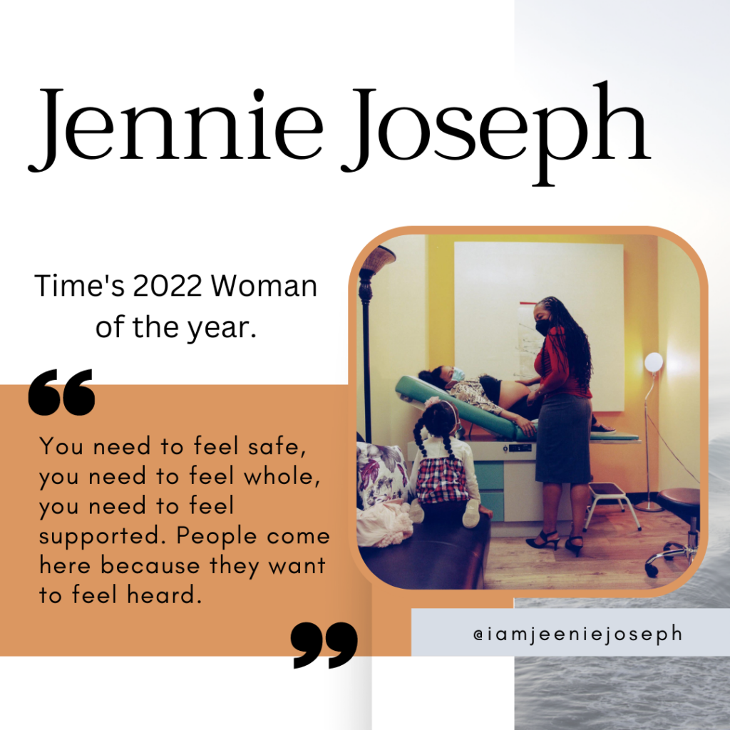 Jennie Joseph, Founder of Commonsense Childbirth with a Pregnant Black Mother and small child sharing her work as a midwife reducing racial disparities among black women in pregnancy, labor, birth and postpartum - black maternal health