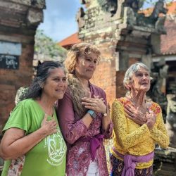 Ibu Robin Lim, Debra Pascali-Bonaro and Mala Landt in Bali at their annual Eat Pray Doula Retreat